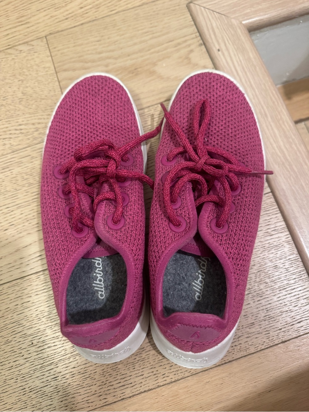 allbirds Women's Rose Pink Knit Lace-Up Sneakers